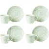 imageLenox Oyster Bay 2Piece Nesting Serving Bowls 550 LB WhiteEspresso Cup  Saucer Set