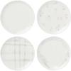 imageLenox Oyster Bay 2Piece Nesting Serving Bowls 550 LB WhiteAccent Plates  Set of 4