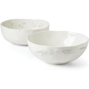 imageLenox Oyster Bay 2Piece Nesting Serving Bowls 550 LB WhiteNesting Bowls  Set of 2