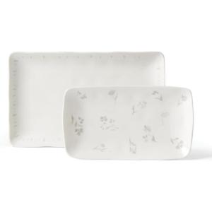 imageLenox Oyster Bay 2Piece Nesting Serving Bowls 550 LB WhiteServing Platters  Set of 2
