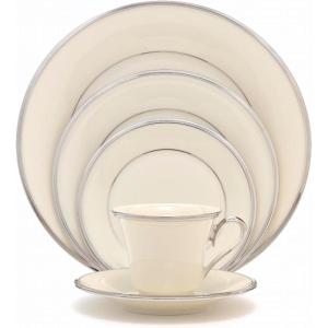 imageLenox Solitaire Bread Plate Butter ivoryplatinum5Piece Place Setting