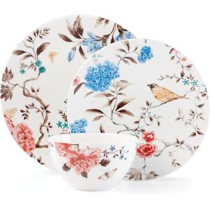 imageLenox Sprig ampamp Vine 12Piece Dinnerware Set 1730 LB White