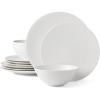 imageLenox 894664 LX Collective White Mugs Set of 4 10 oz12Piece Dinnerware Set