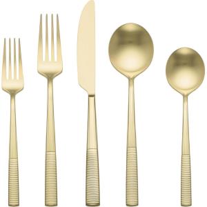 imageLenox 898325 Modulus Satin Champagne 20Piece Flatware Set