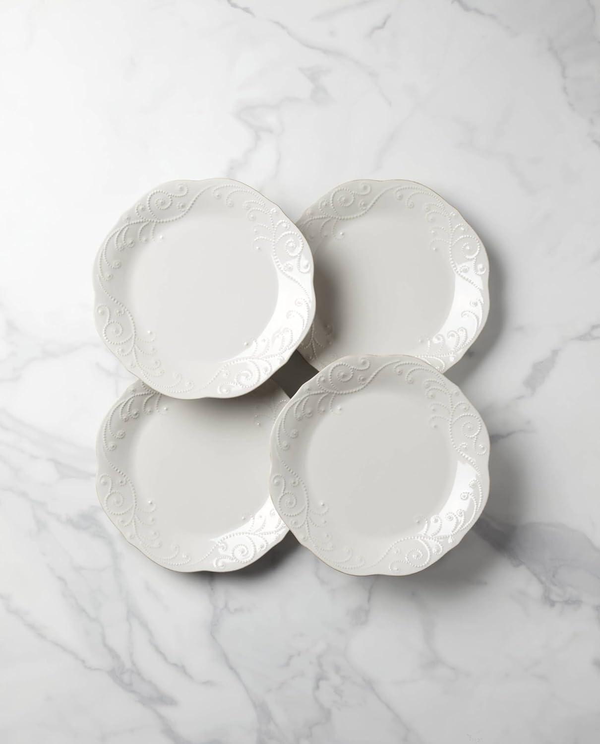 imageLenox 851745 French Perle White 16Piece Dinnerware SetDinner Plates  Set of 4