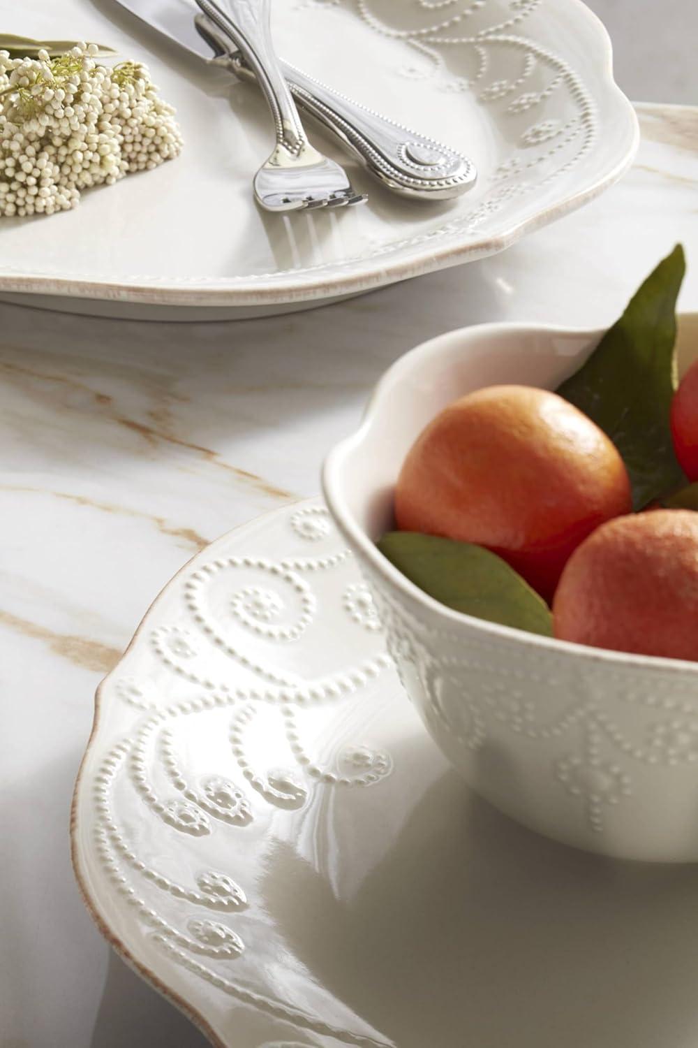 imageLenox 851745 French Perle White 16Piece Dinnerware SetDinner Plates  Set of 4