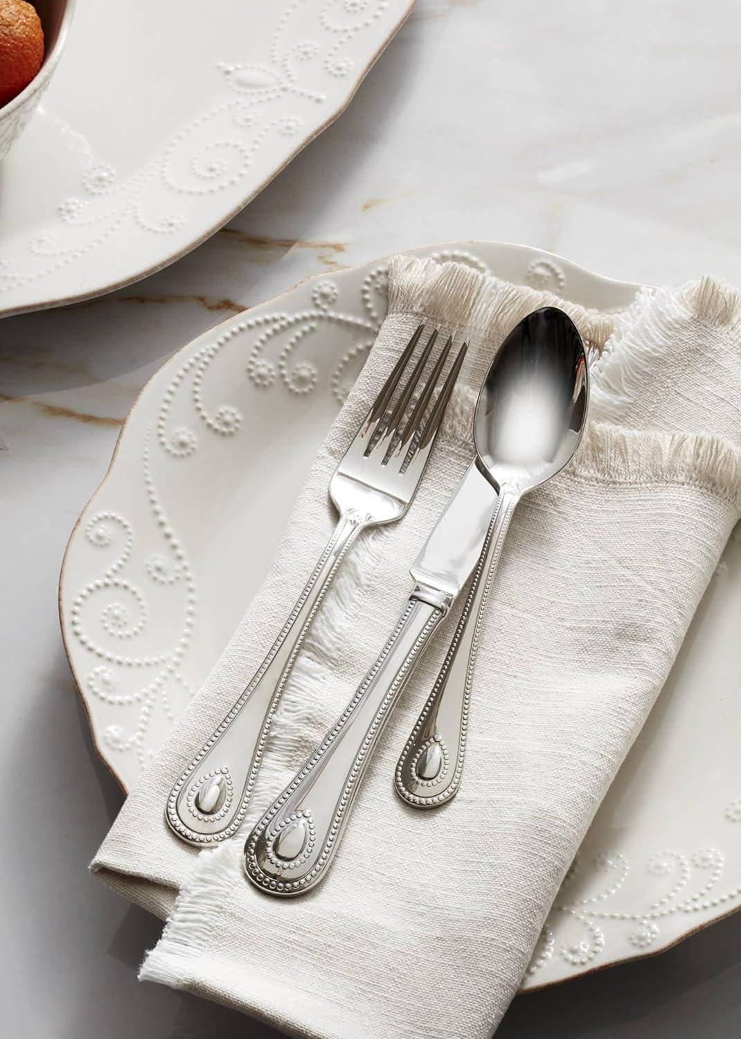 imageLenox 851745 French Perle White 16Piece Dinnerware SetDinner Plates  Set of 4