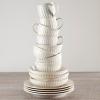 imageLenox French Perle Groove 12Piece Plate ampamp Bowl Set 2305 LB White12Piece Place Setting  Pasta Bowl