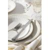 imageLenox French Perle Groove 12Piece Plate ampamp Bowl Set 2305 LB White12Piece Place Setting