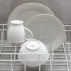 imageLenox French Perle Groove 12Piece Plate ampamp Bowl Set 2305 LB White4Piece Place Setting