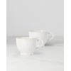 imageLenox French Perle Groove 12Piece Plate ampamp Bowl Set 2305 LB WhiteLatte Mugs  Set of 2