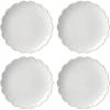 imageLenox 893544 French Perle Scallop 4Piece Accent Plate Set Matte OffWhite
