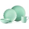 imageLenox French Perle Scallop Ice Blue 4Pc Place Setting 5554Piece Placesetting  Ice Blue