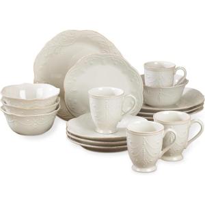 imageLenox 851745 French Perle White 16Piece Dinnerware Set16Piece Dinnerware Set