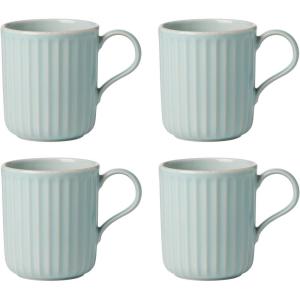 imageLenox French Perle Scallop Ice Blue 4Pc Place Setting 555Mugs  Set of 4  Ice Blue