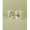 imageLenox 870006 Hosting The Holidays Wine Coaster ampamp Stopper Set Christmas ThemeNaughty  Nice Mug Set