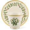 imageLenox 870006 Hosting The Holidays Wine Coaster ampamp Stopper Set Christmas ThemeTea Saucer