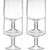 imageLenox 894462 Tuscany Classics Stackable 4Piece Tall Glasses Blue 14 ozStackable Wine Glasses  Set of 4
