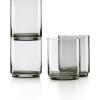 Tall Glasses  Set of 4  Smoke