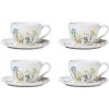 imageLenox 896612 Wildflowers 8Piece Espresso Cups ampamp Saucers Set