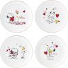 imageLenox 897217 Snoopy Valentines Day Accent Plates Set Of 4 Assorted