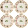 imageLenox Holiday Plaid Dinner Plates Set of 4 602 Red ampamp GreenAccent Plates  Set of 4