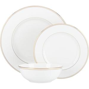 imageLenox 6111918 Federal Gold Accent Plate3Piece Place Setting