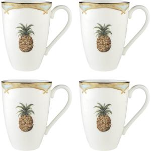 imageLenox 6226609 British Colonial Bamboo Dinner PlateMugs  Set of 4