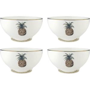 imageLenox 6226609 British Colonial Bamboo Dinner PlateRice Bowls  Set of 4