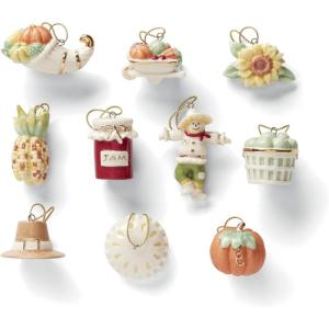 imageLenox 6361265 Snoopy ampamp Friends 11Piece Christmas Tree Ornament Set Display Stand10Piece Ornament Set  Autumn