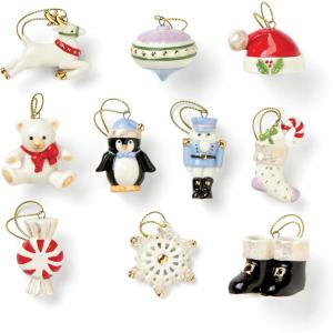 imageLenox 6361265 Snoopy ampamp Friends 11Piece Christmas Tree Ornament Set Display Stand10Piece Ornament Set  Christmas Memories