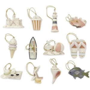 imageLenox 6361265 Snoopy ampamp Friends 11Piece Christmas Tree Ornament Set Display Stand10Piece Ornament Set  Summer