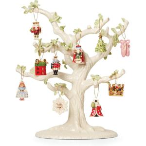 imageLenox 6361265 Snoopy ampamp Friends 11Piece Christmas Tree Ornament Set Display Stand10Piece Ornament Set