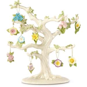 imageLenox 6361265 Snoopy ampamp Friends 11Piece Christmas Tree Ornament Set Display StandOrnament Set and Tree