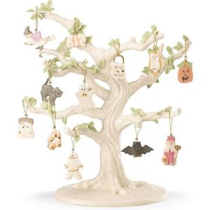 imageLenox 6361265 Snoopy ampamp Friends 11Piece Christmas Tree Ornament Set Display StandOrnament Tree and 12Piece Ornament Set  Trick or Treat