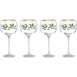 imageLenox 849605 Holiday 4Piece Highball Glass Set Christmas Dinnerware Hosting1Balloon Glasses  Set of 4