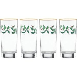 imageLenox 849605 Holiday 4Piece Highball Glass Set Christmas Dinnerware Hosting1Hiball Glasses  Set of 4
