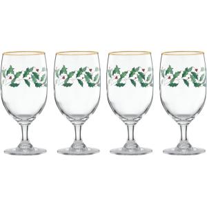 imageLenox 849605 Holiday 4Piece Highball Glass Set Christmas Dinnerware Hosting1Iced Beverage Glasses  Set of 4
