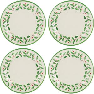 imageLenox 863669 Holiday 4Piece Melamine Dinner Plate Set Christmas Dinnerware Hosting220 LB