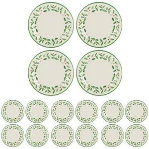 imageLenox 863669 Holiday 4Piece Melamine Dinner Plate Set Christmas Dinnerware Hosting220 LB Pack of 4