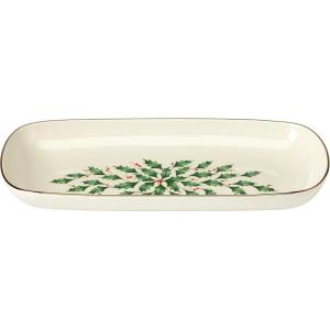 imageLenox 886642 Holiday Bakeshop Cupcake Candy Dish Christmas HostingBread Tray