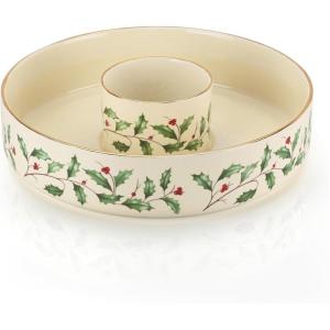 imageLenox 886642 Holiday Bakeshop Cupcake Candy Dish Christmas HostingChip  Dip Set