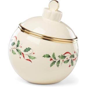 imageLenox 886642 Holiday Bakeshop Cupcake Candy Dish Christmas HostingCookie Jar  Ornament