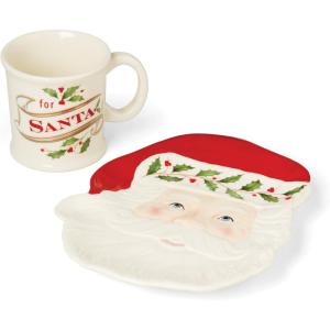 imageLenox 886642 Holiday Bakeshop Cupcake Candy Dish Christmas HostingCookies for Santa 2Piece Set