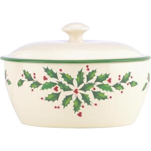 imageLenox 886642 Holiday Bakeshop Cupcake Candy Dish Christmas HostingCovered Casserole