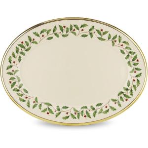 imageLenox 886642 Holiday Bakeshop Cupcake Candy Dish Christmas HostingOval Platter