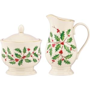 imageLenox 886642 Holiday Bakeshop Cupcake Candy Dish Christmas HostingSugar and Creamer