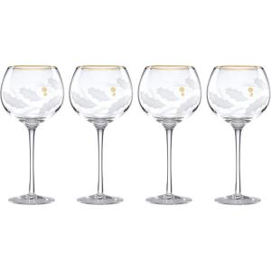 imageLenox 886857 Holiday Gold 4Piece Balloon Glass Set Christmas Dinnerware HostingBeverage Glasses  Set of 4