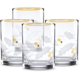imageLenox 886857 Holiday Gold 4Piece Balloon Glass Set Christmas Dinnerware HostingDOF  Set of 4