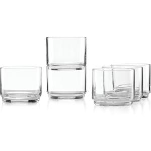 imageLenox 894462 Tuscany Classics Stackable 4Piece Tall Glasses Blue 14 ozShort Glasses  Set of 6